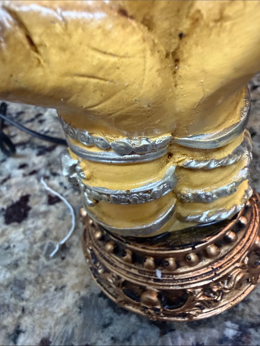 Decorative Yellow Hand Plasma Lantern with Blue-Purple Orb